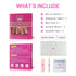 Shiny Pink Marble Artificial Nails, Square Medium Size Fake Pre-designed Nail Art Kit for Women