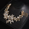 Wedding Crystal Hair Comb, Bridal Hair Clip Vine Headpiece, Wedding Accessories for Brides (Gold)