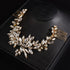 Wedding Crystal Hair Comb, Bridal Hair Clip Vine Headpiece, Wedding Accessories for Brides (Gold)