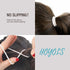 Hoyols 50 Count Ponytail Holders - No Metal Braided Hair Bands for Thick Fine Curly Hair, Elastic Thick Tie (White, 4mm)