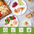 Set 91 Pcs,Set 10 3 20 20 20 Knives,1 Ouliget Disposable Dinnerware Picnic Party Supplies of Compartment Paper