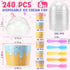 Jingmore 240 Set 6oz Ice Cream Paper Cups with Lids and Spoons, Disposable Sundae Bowls, Dessert Cups for Birthday