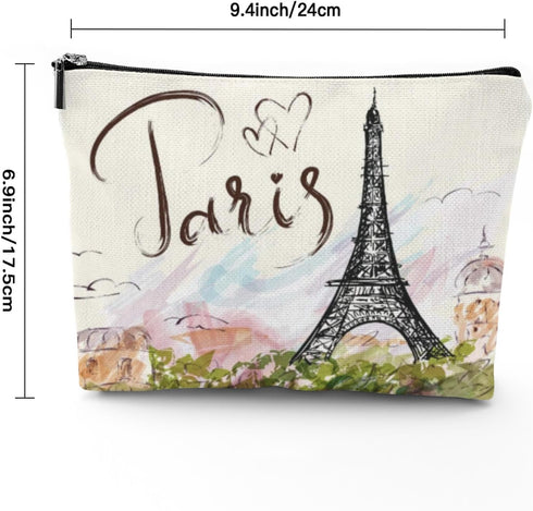 Fantastic Eiffel Tower Paris Makeup Bag, Large Capacity Portable Toiletries Organizer for Women