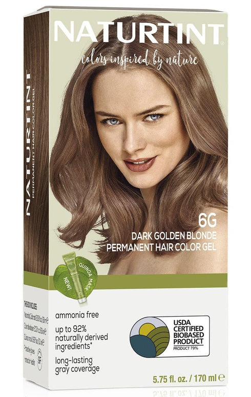 Naturtint 6G Dark Golden Blonde Permanent Hair Color, Ammonia Free, Vegan, Cruelty Free, 100% Gray Coverage