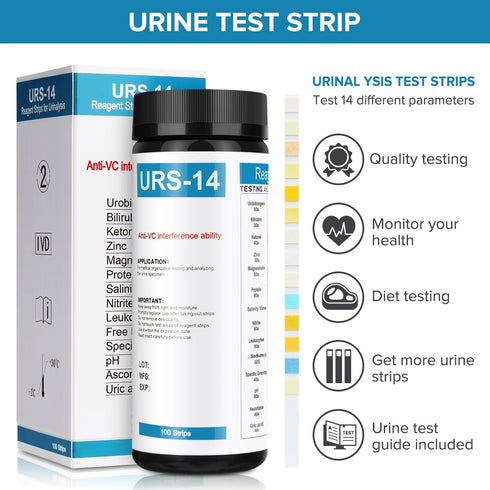RPOMU 14 100 Count Urine Test Strips Parameters