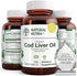 Natural Nutra Norwegian Cod Liver Oil Supplement, 100 Softgels, Supports Skin, Body Density, Eye Health &