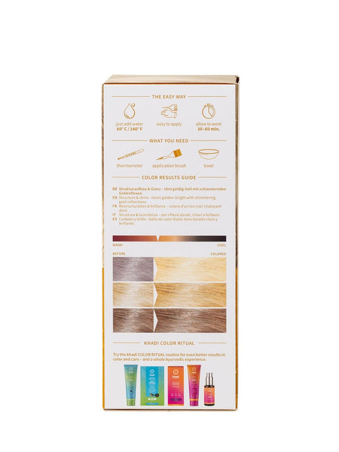 khadi HINT OF GOLD Natural Hair Color, 100% Herbal & Natural, 3.5 oz, Shiny Golden Shimmer