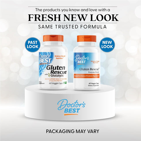 Doctor's Best Gluten Rescue with Glutalytic, Non-GMO, Vegan, 60 Count