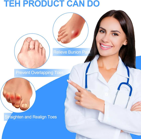 heqxwl Hammer 6 Pack Toe Corrector, Toe Spacers, Toe Straighteners for Curled Toes, Bunion Corrector for Preventing