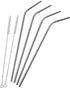 4 Extra Long Stainless Steel Straws + 2 Cleaning Brushes for 30 OZ Tumbler