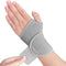 2 Pack Wrist Support Brace for Carpal Tunnel, Adjustable Hand Support for Arthritis and Tendinitis, Pain Relief (Gray)