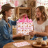 Nefrayd Cowgirl Gift Bag, Pink Western Gift Bag with Card and Tissue Paper, Western Theme Birthday Party Decorations