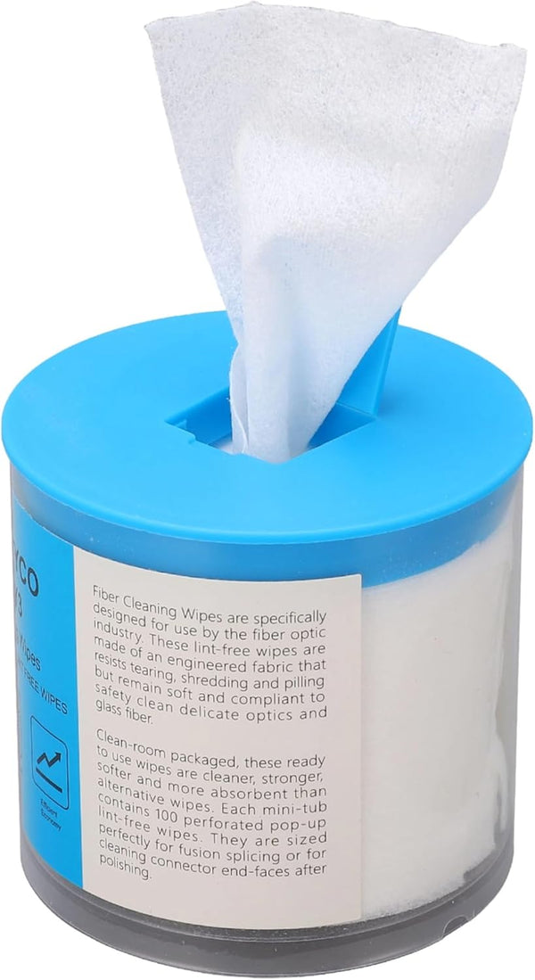 100 Pcs Optical Fiber Wipes, Clean Wipes for Fiber Optics, Dust and Lint Cleaning Paper for Equipment