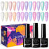 Pearl Gel Nail Polish - 12 Colors Shimmer Mermaid Nail Gel Polish, Soak Off UV Gel for Nail Art DIY at Home