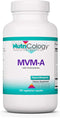 Nutricology MVM-A Supplement, Multivitamin for Men & Women, with Iron, 180 Count, Vegetarian Capsules