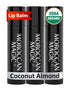 Moroccan Magic Organic Coconut Almond Lip Balm 3 Pack, Ultra-Hydrating Lip Moisturizer with Vitamin E