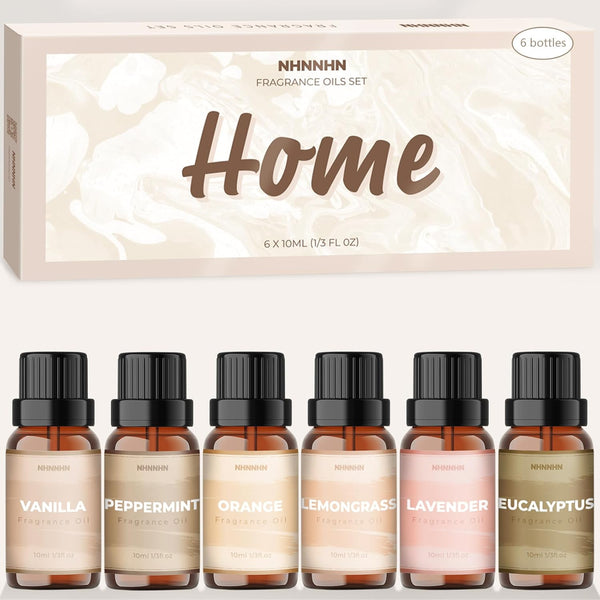 NHNNHN Essential Oils for Diffuser and Home, Top 6 Aromatherapy Oils Gift Set,