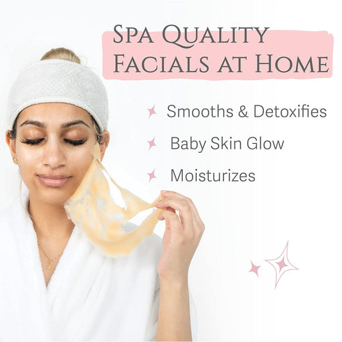 A TYPICAL Jelly Mask for Facials, Hydrojelly Mask for Professional Use, 5 Pack Kiwi, Rose, Aloe