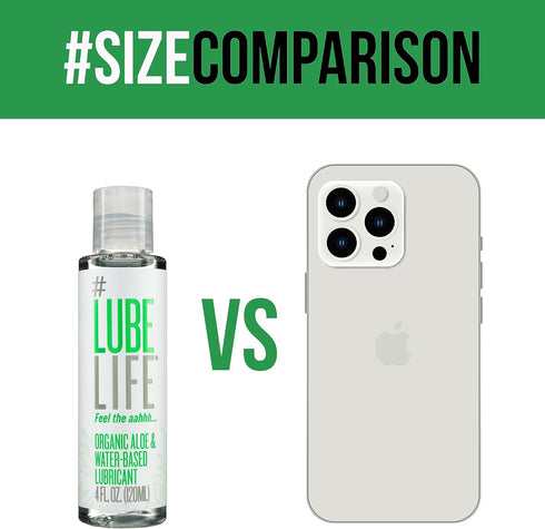 #LubeLife Organic Aloe & Water-Based Personal Lubricant, 4 Ounce, Hypoallergenic, Natural Ingredients