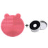 Silicon Makeup Brush Cleaner Mat with Brush Drying Manual - Cosmetic Brush Cleaning Pad + Quick Color Removal Sponge