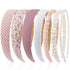 VELSCRUN 7 Pcs Headbands for Women, Fashion Pink Solid Non-Slip Hair Bands, Pearl Headband