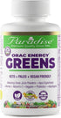 Paradise ORAC Energy Greens Powder - Super Antioxidants & Probiotics for Gut Health, 120 Capsules