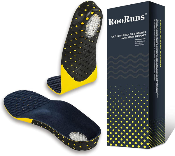 Plantar Fasciitis Insoles for Men and Women, 265mm Hard Arch Support Shoe Inserts for Flat Foot Pain Relief