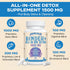 All-In-One Detox Binder Supplement 1500 MG - Liver Gut Detox Cleanse with Activated Charcoal, Zeolite & Bentonite Clay,