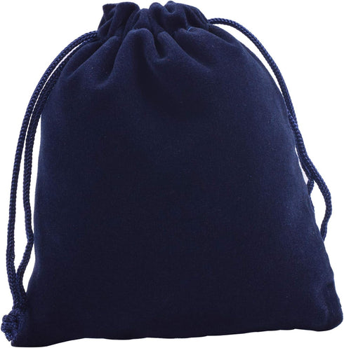 Sansam 25pcs Navy Drawstrings Velvet Bags for Jewelry, Gift, Wedding Favors, 4.8x6.0''