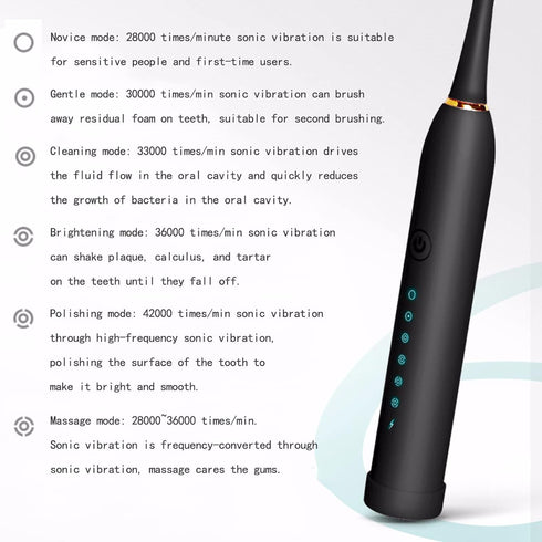 WSYKC 4 USB Rechargeable Toothbrush, Electric Toothbrush, One Electric Handle, Replacement Brush Heads, Meet One-Year