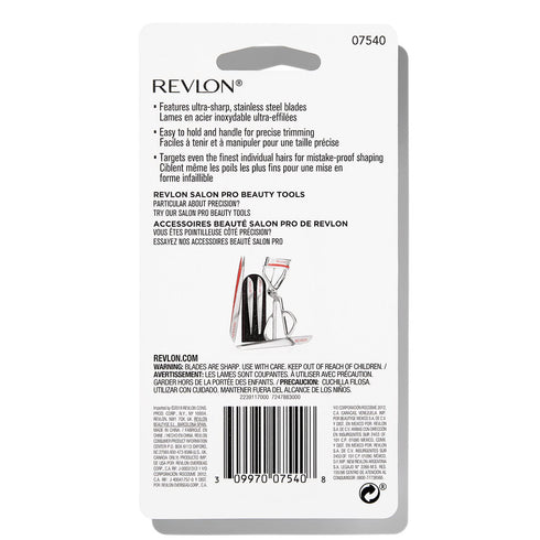 Revlon Brow Micro-Scissor, Stainless Steel Blades for Detailed Eyebrow Shaping, Maximum Control, 1 Count