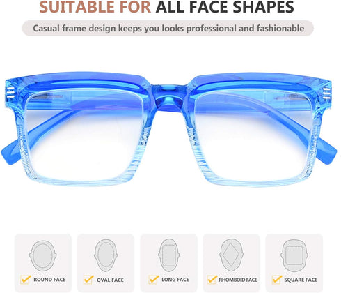 Eyekepper Design Oversized Reading Glasses for Women - Fashionable Readers - Blue +4.00