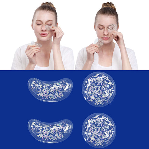 Gel Ice Pack Reusable Cooling Pads and Under Eye Patches, Hot & Cold Eye Treatment Pack for Pain Relief and Redness