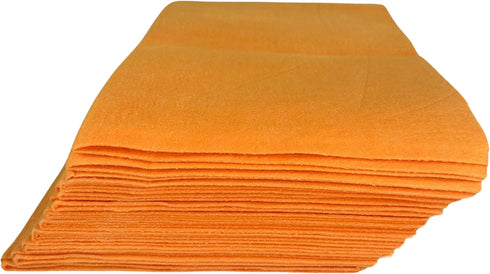 Shammy Cloth Towel Orange Extra Large 12 Pack, Super Absorbent Reusable for Home Kitchen Bathroom Car Pet Stains