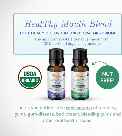 Nut Free Organic Toothpaste & Mouthwash Alternative, Natural Mouth Rinse, Pack of 1