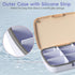 Hostda 9-Compartment Magnetic Pill Organizer - Daily Pill Case with Adjustable Compartments, Waterproof Silicone Seal