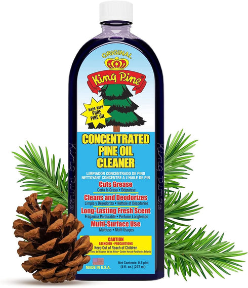 King Pine Concentrated Pine Oil, Multi-Surface Cleaner, Industrial Strength, Original Black (8 Fl Oz)
