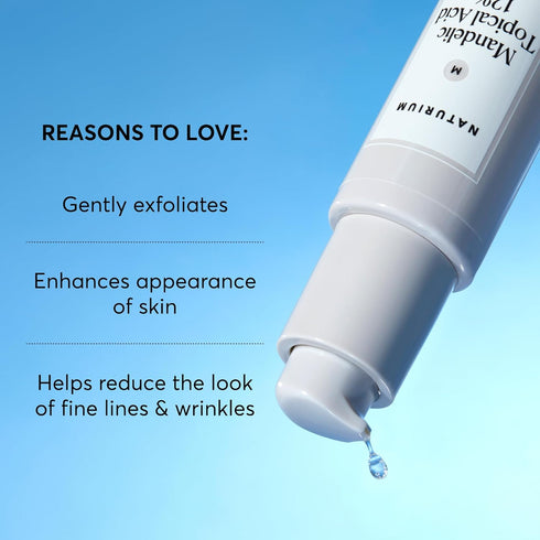 Naturium Mandelic Topical Acid 12% - Plus Niacinamide & Natural Fruit Acids, Anti-Aging Skin Care, 1 oz