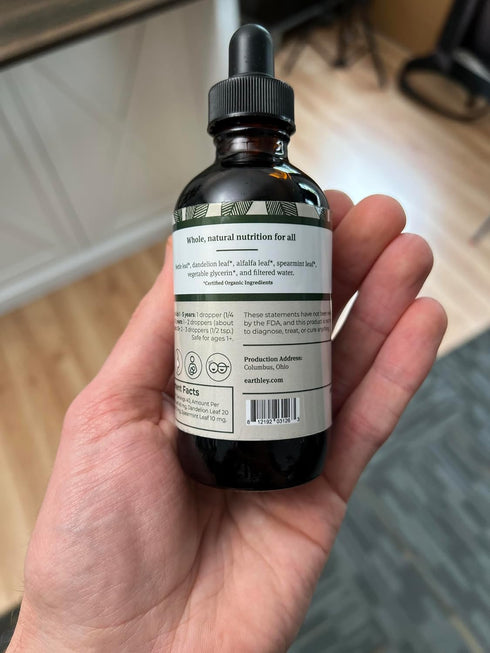 Earthley Wellness Nourish Naturally - All Natural Herbal Multivitamin with Organic Herbs, Vitamins, and Minerals (4oz)