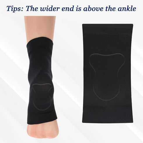 Hpmjz 2 Pcs Achilles Tendon Heel Protector Compression Padded Sleeve Socks Premium Gel Heel Socks Ankle Support Sock