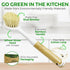 Set 2 AIRNEX Bamboo Dish Brush of - Dishwasher Brush w/Handle Made of Wheat Straw & Sisal Bristles - Non Scratch