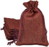 12-Pack Natural Burlap Gift Bags w. Drawstring (Maroon Red, Medium) for Party Favors, Presents or DIY Craft
