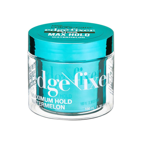 KISS Colors & Care Maximum Hold Edge Fixer - Non-Greasy Gel Formula with Biotin B7, 24 Hour Hold, Watermelon Scent