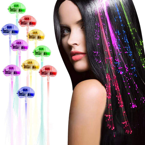 LED Light Up Hair Clips - 16 Pack Glow in the Dark Party Supplies for Women Girls