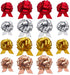UNIQOOO Assorted Gift Wrap Pull Bow Set of 24, Medium 4'' Large