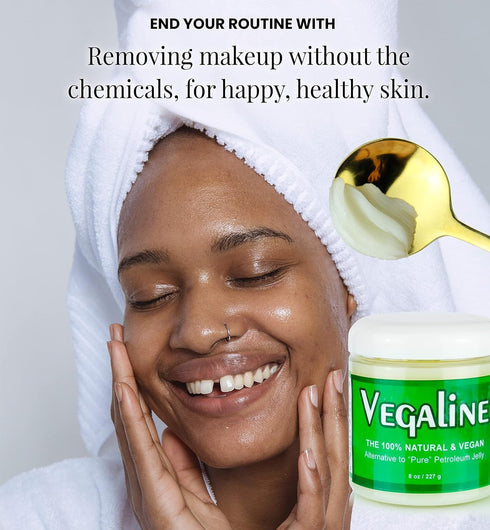 Vegaline - 100% Natural, Vegan Alternative to Petroleum Jelly for Lips, Hands, Makeup Remover (2 oz)