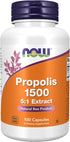 NOW Supplements Propolis 100 Veg Capsules, 1,500 mg with 5:1 Concentrate, Natural Bee Product