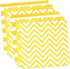 Disposable Yellow Paper Luncheon Party Napkins, Striped Chevron Polka Dot, 60 Count, 13"x13"