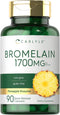 Carlyle Bromelain 1700 mg | 90 Capsules | Pineapple Enzyme Supplement | Gluten Free, Non-GMO