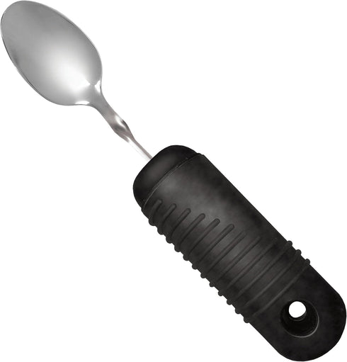 Rehabilitation Advantage Easy Grip Teaspoon, Built-up Handle, Black 3.2 Oz